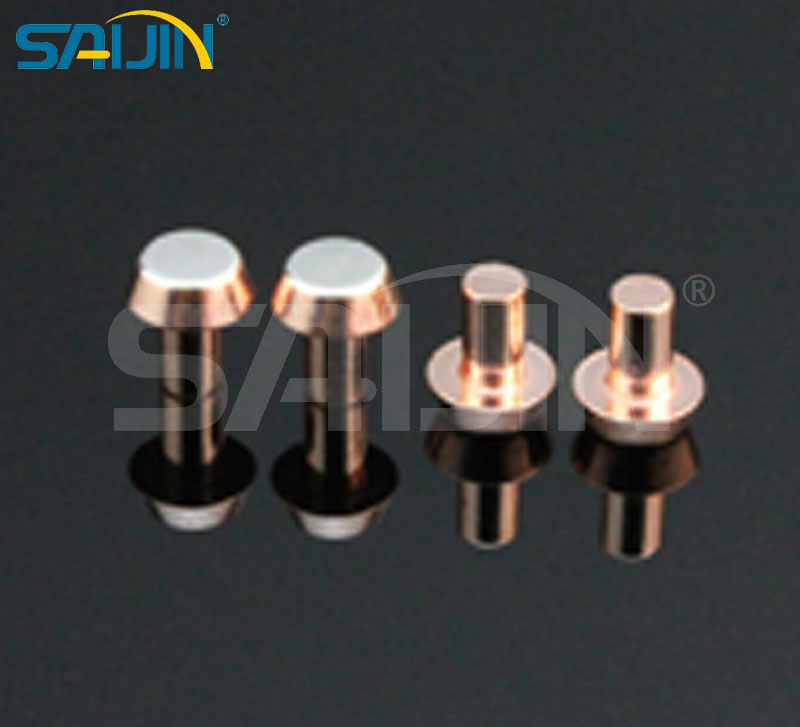 赛金继电器银触点厂家双复合铜镍铆钉 AgNi/CuNi 可定制尺寸